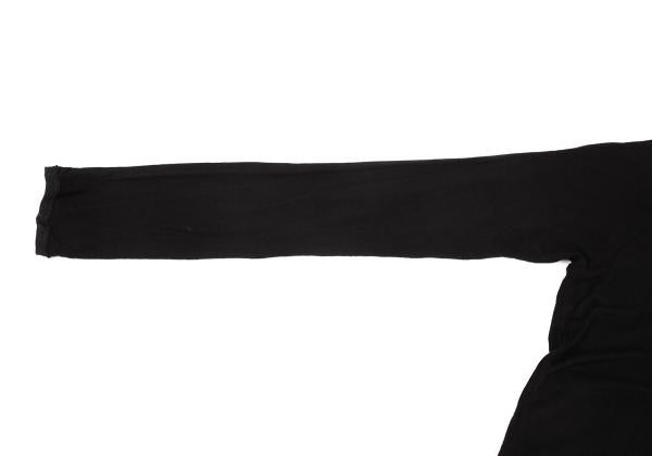 LANVIN Silk Piping Buttonless Long Cardigan Black Size M