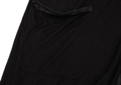 LANVIN Silk Piping Buttonless Long Cardigan Black Size M