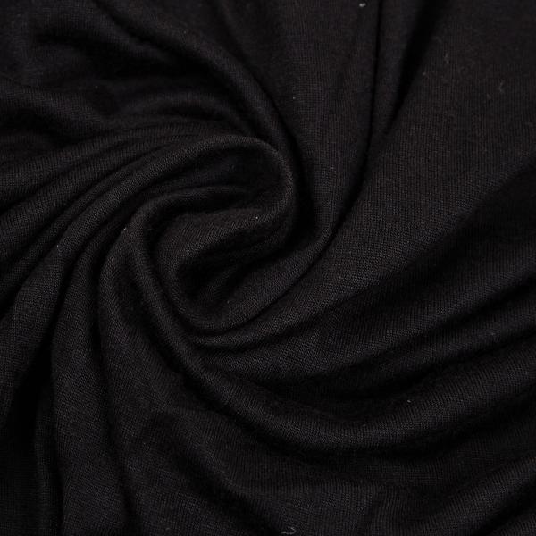 LANVIN Silk Piping Buttonless Long Cardigan Black Size M