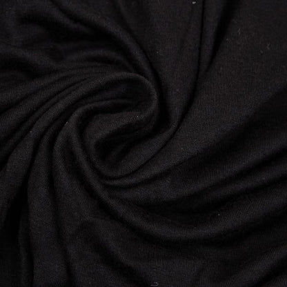 LANVIN Silk Piping Buttonless Long Cardigan Black Size M