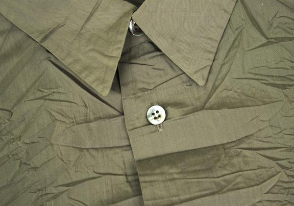 ISSEY MIYAKE MEN Poly Wrinkled Shirt Khaki Size XL