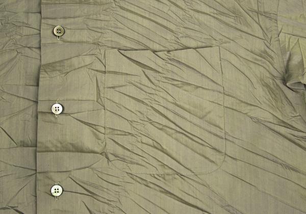 ISSEY MIYAKE MEN Poly Wrinkled Shirt Khaki Size XL
