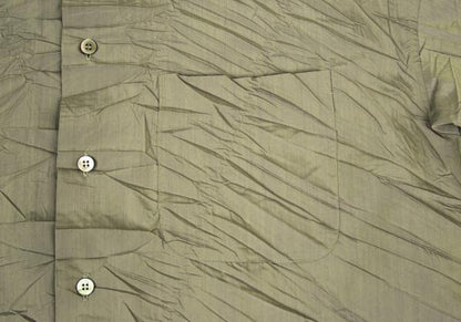 ISSEY MIYAKE MEN Poly Wrinkled Shirt Khaki Size XL