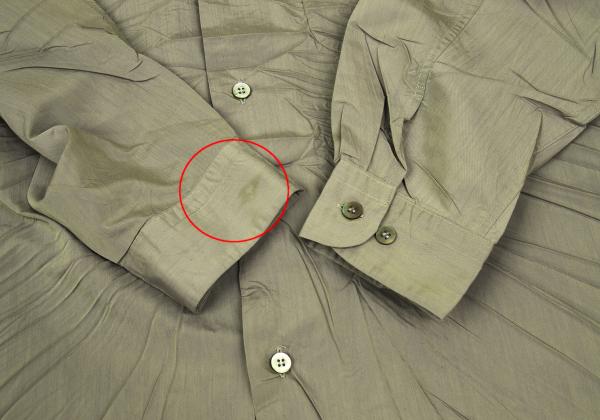 ISSEY MIYAKE MEN Poly Wrinkled Shirt Khaki Size XL