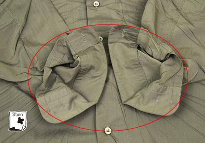 ISSEY MIYAKE MEN Poly Wrinkled Shirt Khaki Size XL