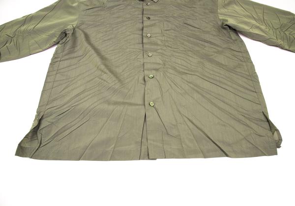 ISSEY MIYAKE MEN Poly Wrinkled Shirt Khaki Size XL