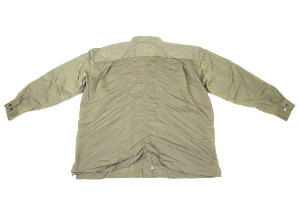 ISSEY MIYAKE MEN Poly Wrinkled Shirt Khaki Size XL