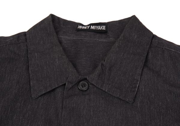 ISSEY MIYAKE MEN Charcoal Cotton Chambray Shirt Size M