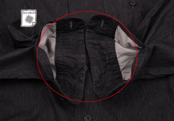 ISSEY MIYAKE MEN Charcoal Cotton Chambray Shirt Size M