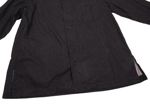 ISSEY MIYAKE MEN Charcoal Cotton Chambray Shirt Size M