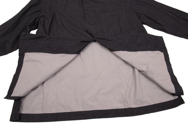 ISSEY MIYAKE MEN Charcoal Cotton Chambray Shirt Size M