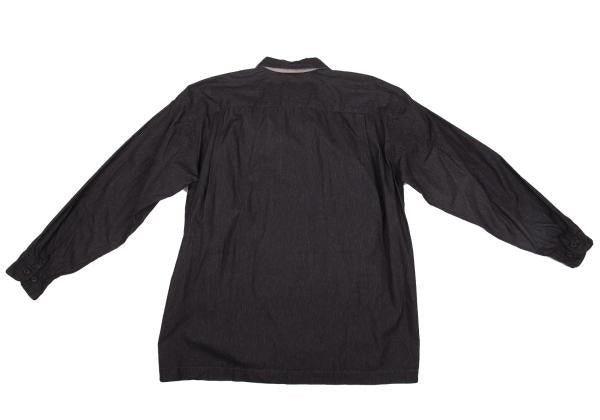 ISSEY MIYAKE MEN Charcoal Cotton Chambray Shirt Size M