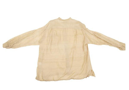 ISSEY MIYAKE MEN Silk Mao Collar Shirt Beige Size L