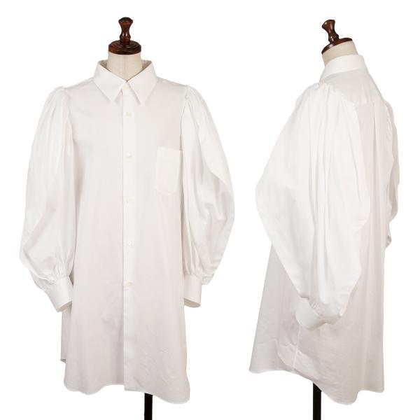 COMME des GARCONS 24SS Puff Sleeve Long Shirt White Size S