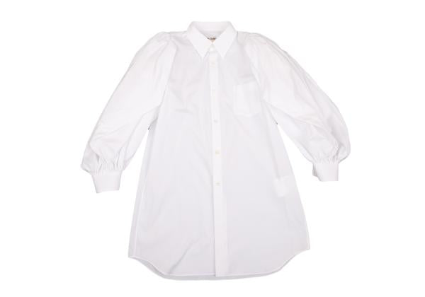 COMME des GARCONS 24SS Puff Sleeve Long Shirt White Size S