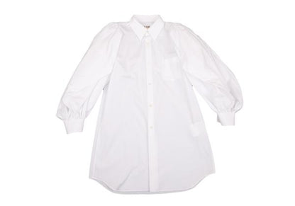 COMME des GARCONS 24SS Puff Sleeve Long Shirt White Size S