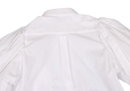 COMME des GARCONS 24SS Puff Sleeve Long Shirt White Size S