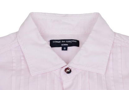 COMME des GARCONS HOMME Light Pink Pintuck Shirt Size S