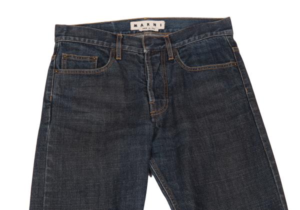 MARNI Knee Patch Slim Jeans Indigo Size 28