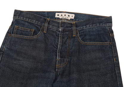 MARNI Knee Patch Slim Jeans Indigo Size 28