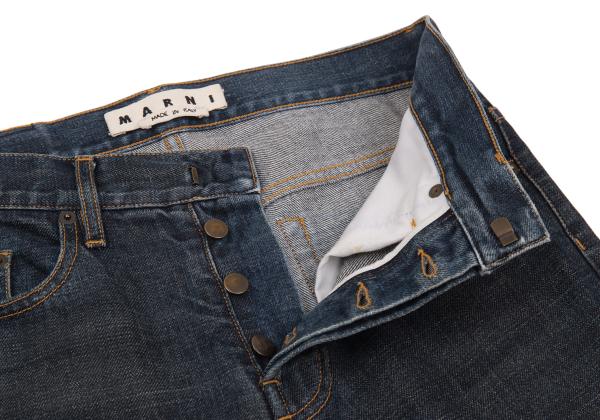MARNI Knee Patch Slim Jeans Indigo Size 28