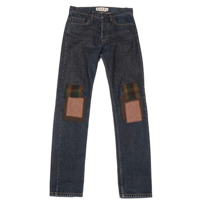 MARNI Knee Patch Slim Jeans Indigo Size 28
