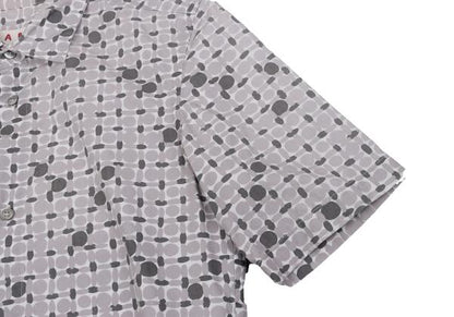 MARNI Cotton All-Over Pattern S/S Shirt Gray Size 44