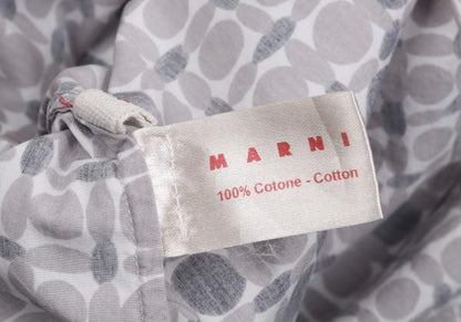 MARNI Cotton All-Over Pattern S/S Shirt Gray Size 44