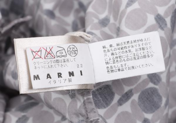 MARNI Cotton All-Over Pattern S/S Shirt Gray Size 44