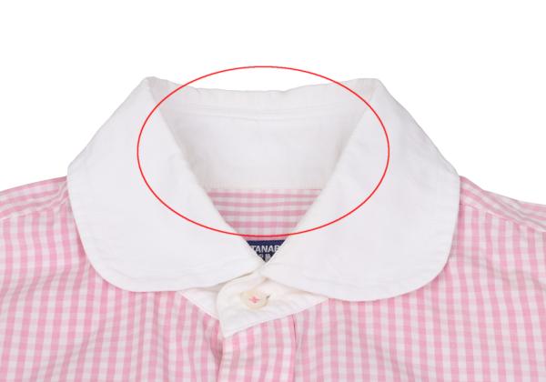 Junya Watanabe Man CdG Check Round Collar Shirt Pink Size S