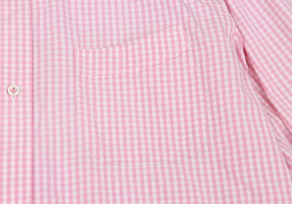 Junya Watanabe Man CdG Check Round Collar Shirt Pink Size S