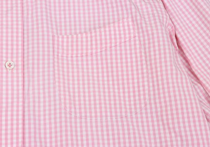 Junya Watanabe Man CdG Check Round Collar Shirt Pink Size S
