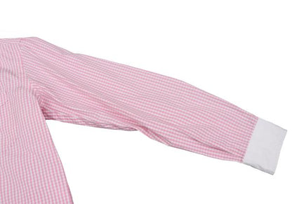 Junya Watanabe Man CdG Check Round Collar Shirt Pink Size S