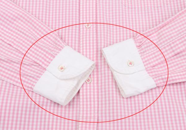 Junya Watanabe Man CdG Check Round Collar Shirt Pink Size S