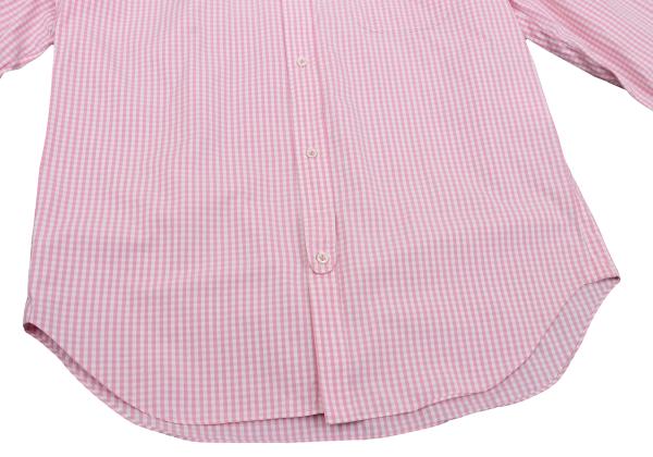 Junya Watanabe Man CdG Check Round Collar Shirt Pink Size S