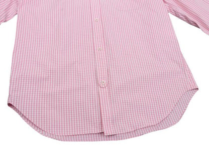 Junya Watanabe Man CdG Check Round Collar Shirt Pink Size S