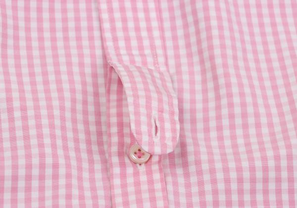 Junya Watanabe Man CdG Check Round Collar Shirt Pink Size S