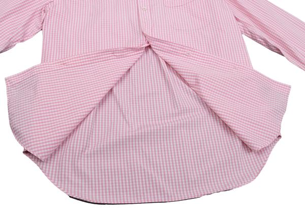Junya Watanabe Man CdG Check Round Collar Shirt Pink Size S