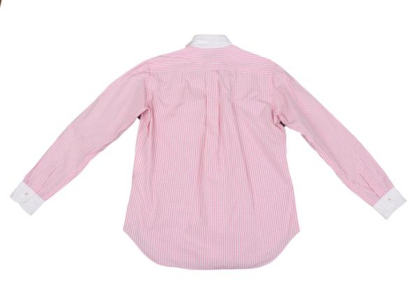 Junya Watanabe Man CdG Check Round Collar Shirt Pink Size S