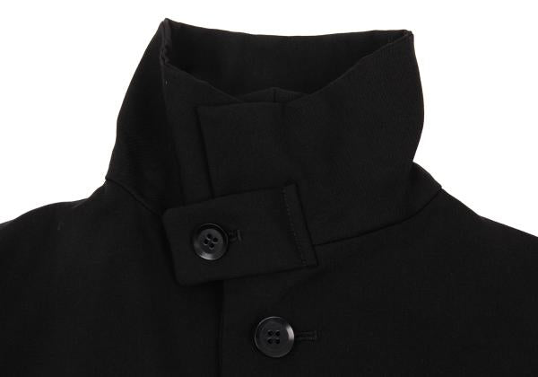 Y's Wool Gabardine Zip Pocket Tail Jacket Black Size 2