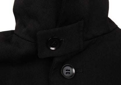 Y's Wool Gabardine Zip Pocket Tail Jacket Black Size 2