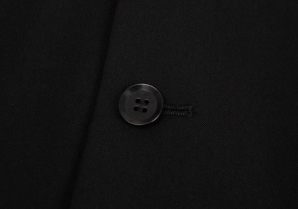 Y's Wool Gabardine Zip Pocket Tail Jacket Black Size 2