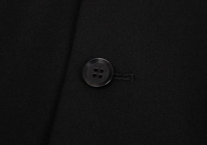 Y's Wool Gabardine Zip Pocket Tail Jacket Black Size 2