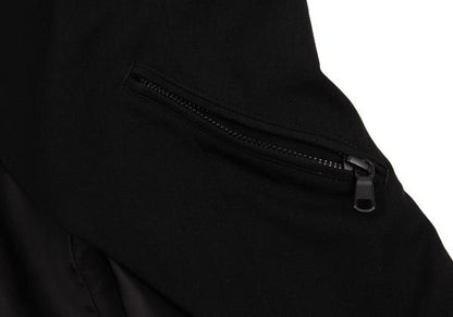 Y's Wool Gabardine Zip Pocket Tail Jacket Black Size 2