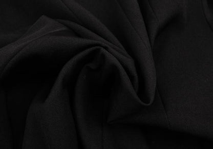 Y's Wool Gabardine Zip Pocket Tail Jacket Black Size 2