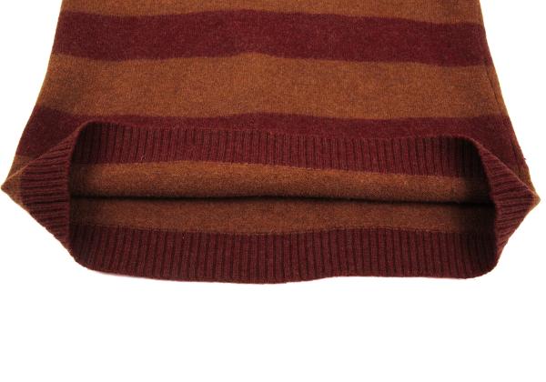 Yohji Yamamoto POUR HOMME Wool Border Sweater Orange Size 3