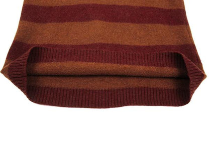 Yohji Yamamoto POUR HOMME Wool Border Sweater Orange Size 3