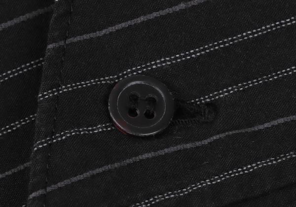 Y's for men Zigzag Stripe Panel Shirt Black Cotton Size 3