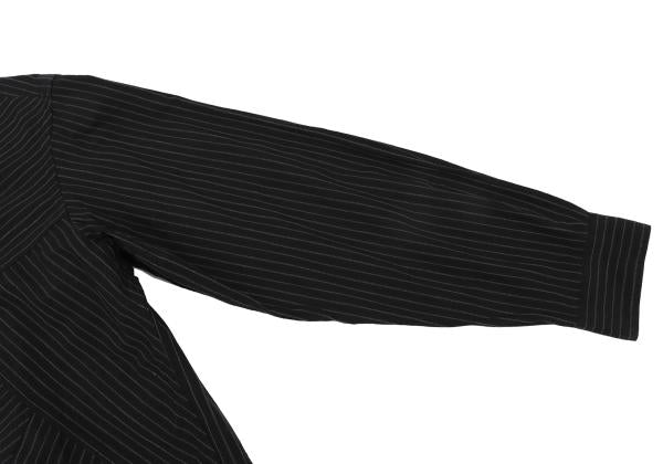 Y's for men Zigzag Stripe Panel Shirt Black Cotton Size 3