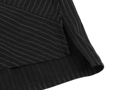 Y's for men Zigzag Stripe Panel Shirt Black Cotton Size 3